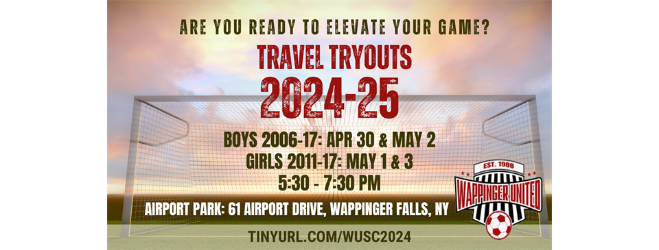 Travel Tryouts for 2024/25