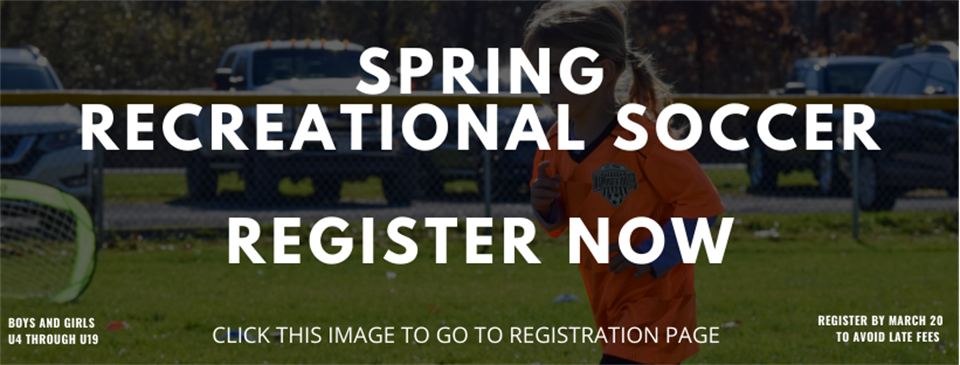 Register Now for Spring Recreational Soccer