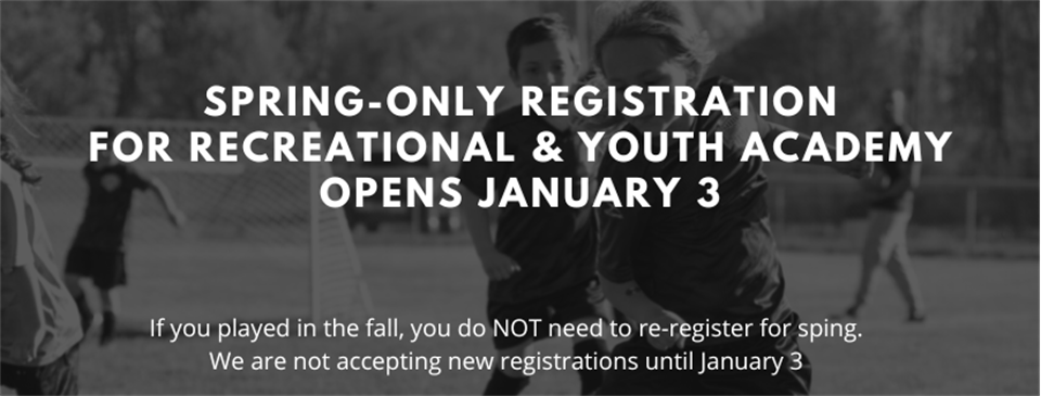 Spring Registration Opens January 3