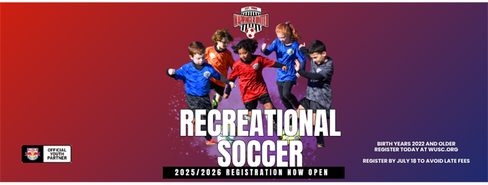 Registration for 25/26 Recreational Soccer Now Open